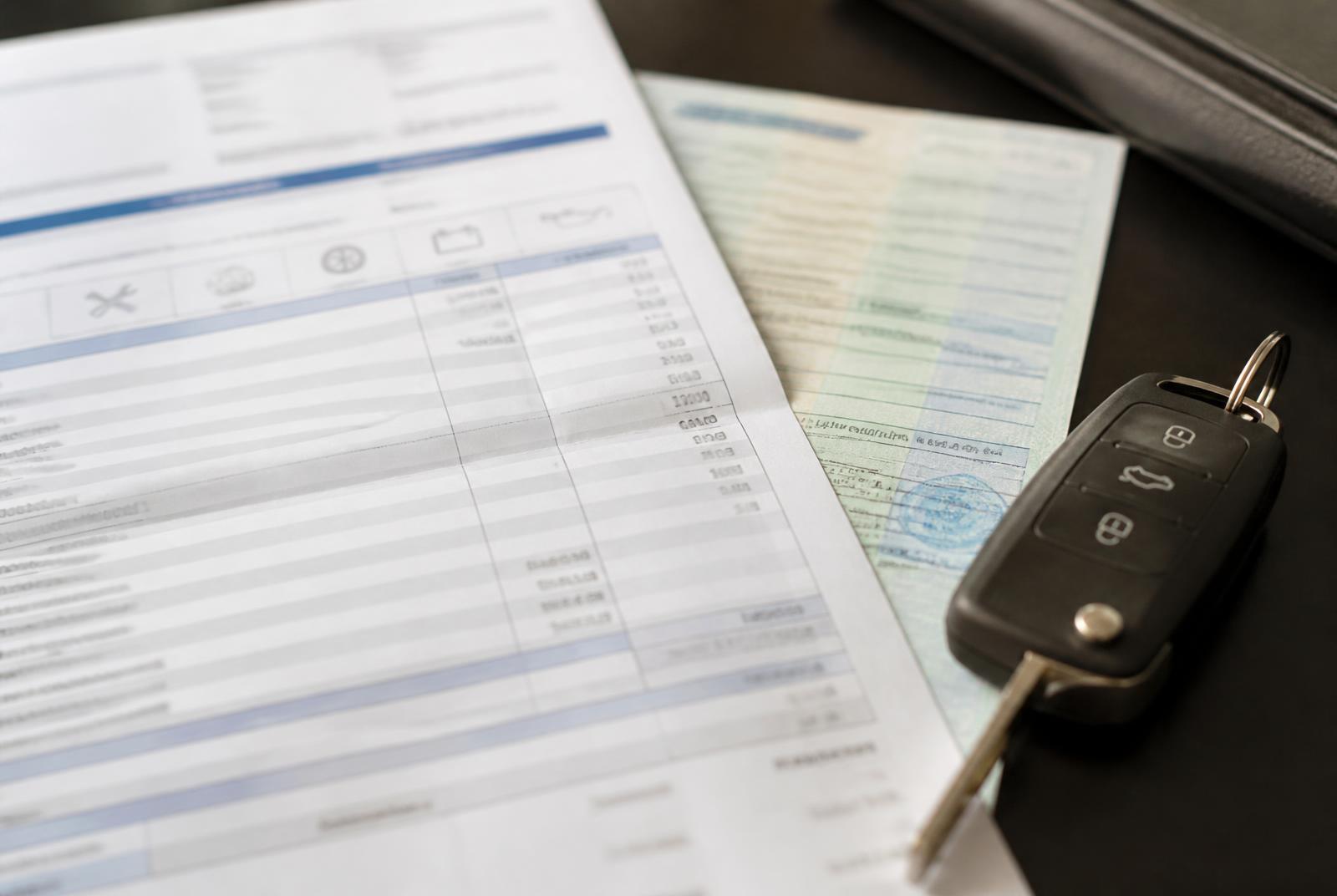 Document d'entretien automobile conservé et sécurisé dans le carnet numérique du véhicule